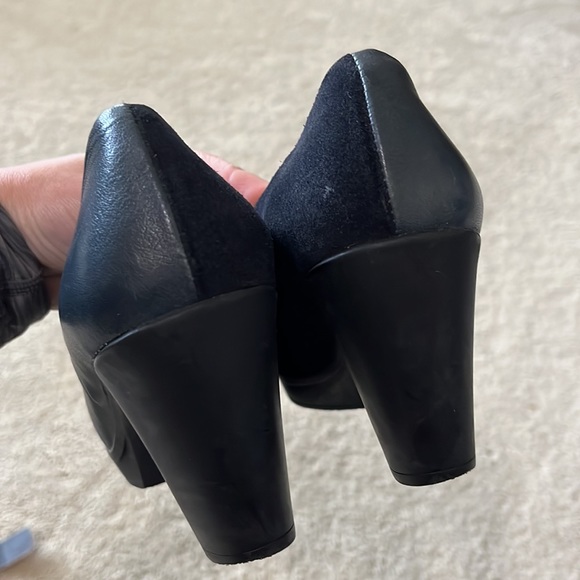 Wonders Leather Suede Mixed Material Heels | Made in Spain - Picture 7 of 16